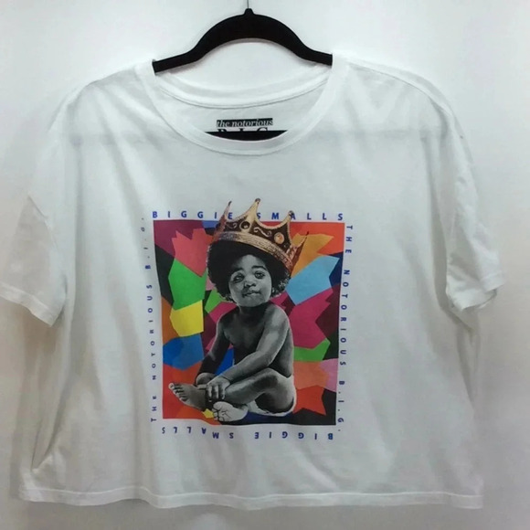 the notorious B.I.G. Biggie Smalls Crop Top TShirt - Picture 2 of 6